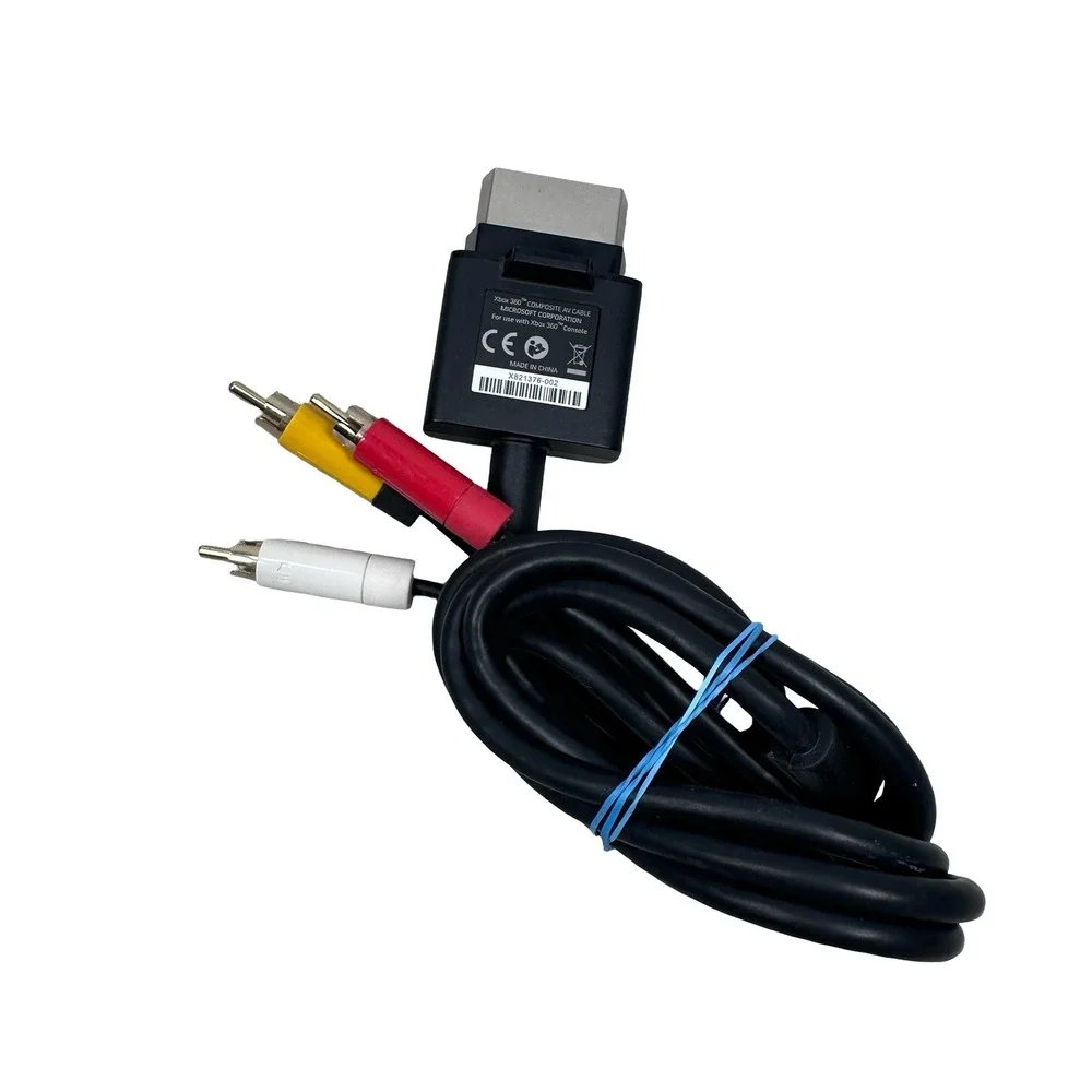 Microsoft Xbox 360 Composite‎ AV Cable RCA X821376-002 Gray Connector OEM Black